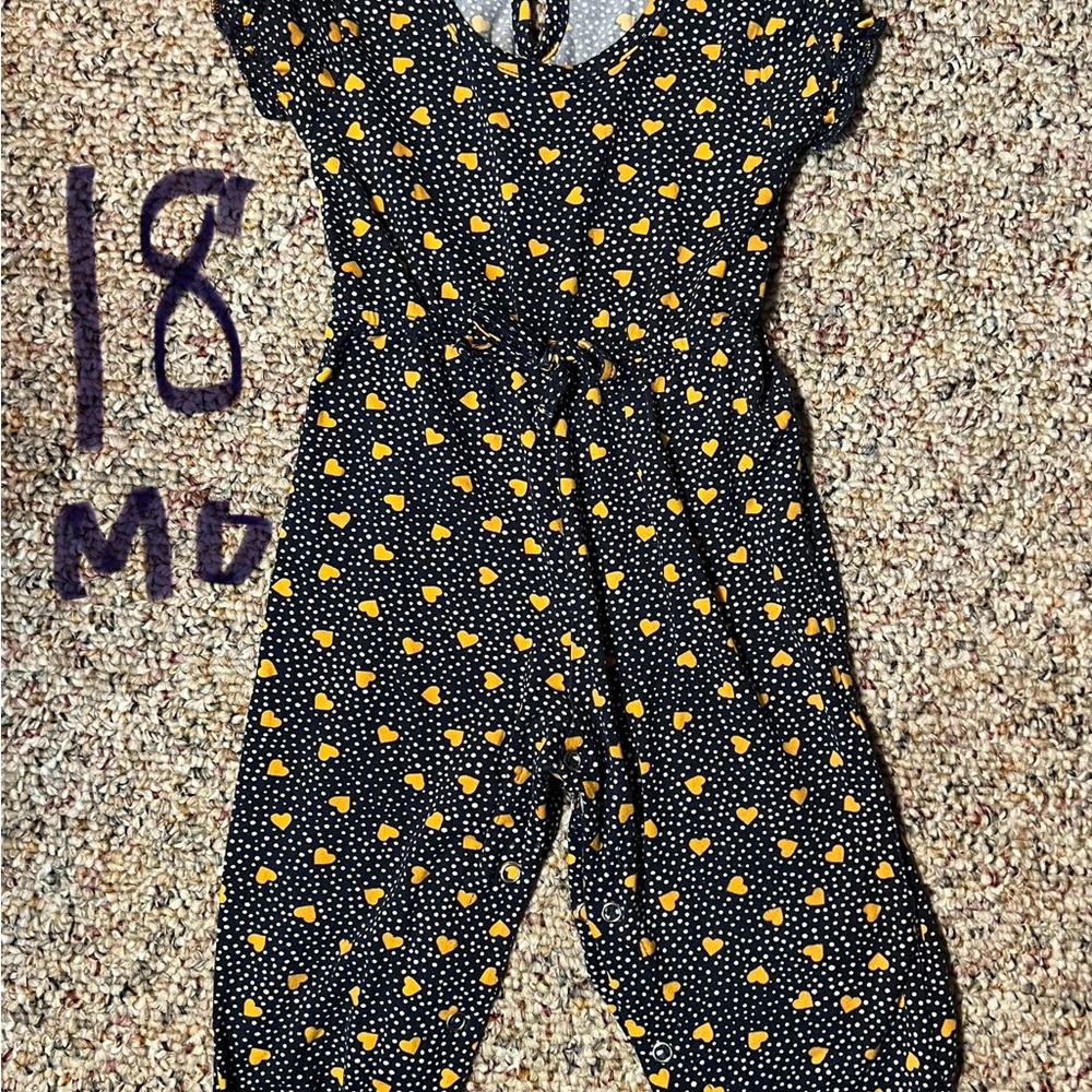 Yellow Hearts 18-24mo Jumpsuit